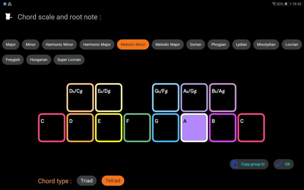 Chord Scale chooser